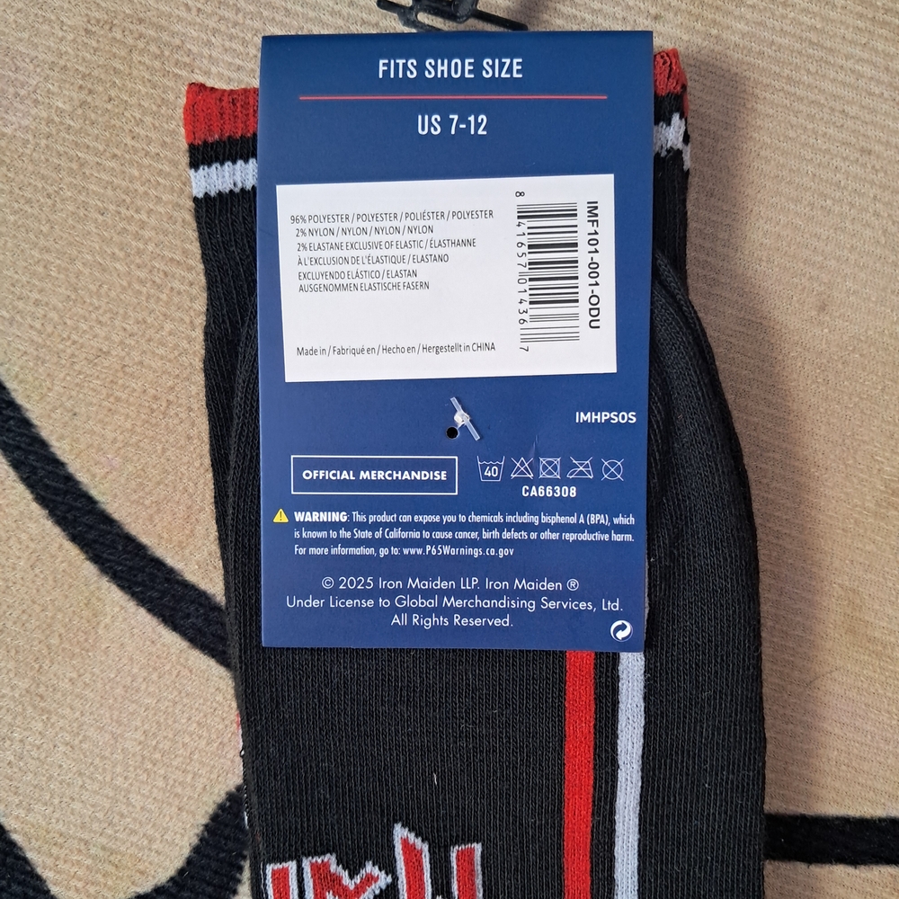 SOLD OUT! Pink Floyd Iron Maiden Bowie Unisex Socks - Picture 8 of 11